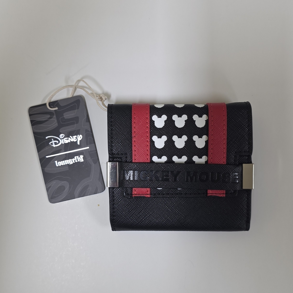 Loungefly Disney Mickey Mouse black red Trifold Wallet